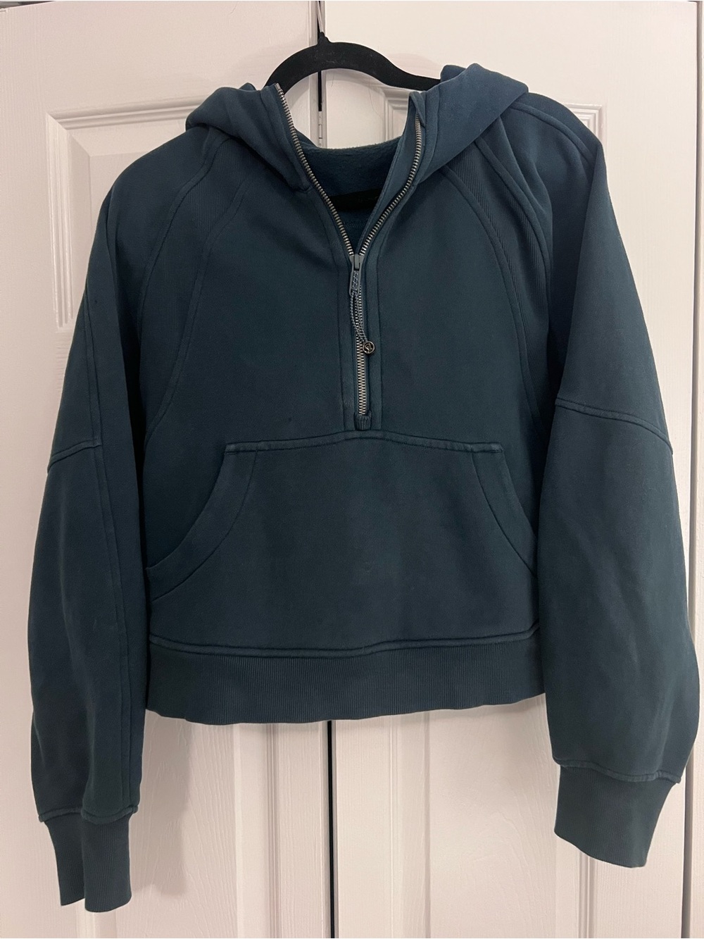 lululemon athletica Women's Half-Zip Hoodie - Teal Blue